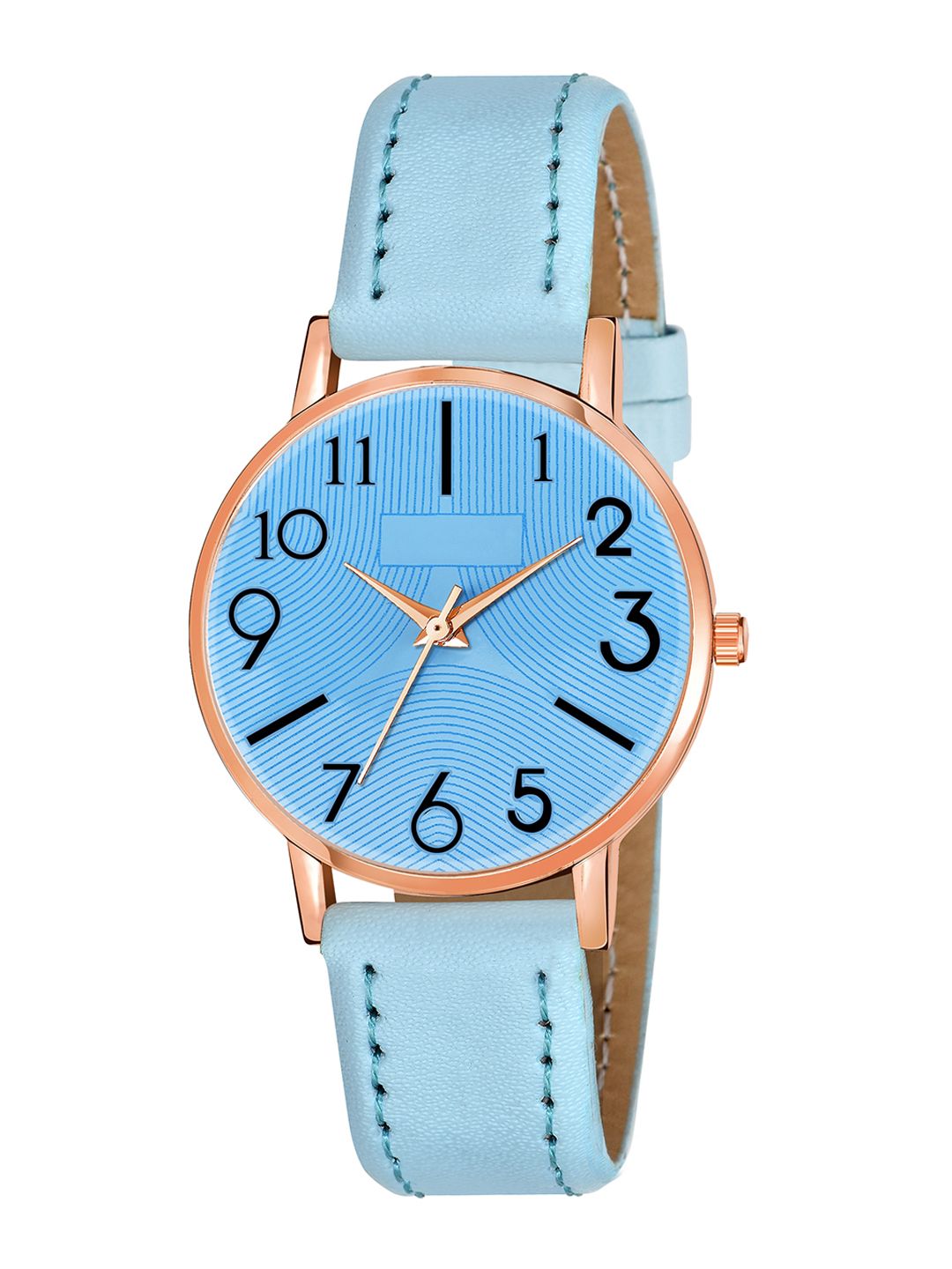 Rage Enterprise Women Blue Brass Printed Dial & Blue Leather Straps Analogue Watch RW859BL Price in India