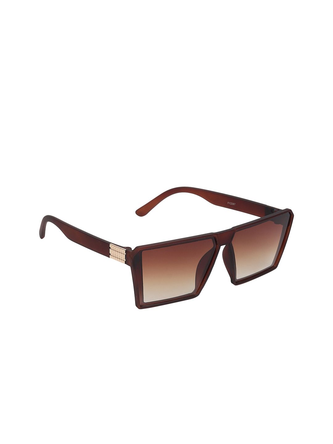 ALIGATORR Unisex Brown Lens & Black Square Sunglasses with UV Protected Lens Price in India