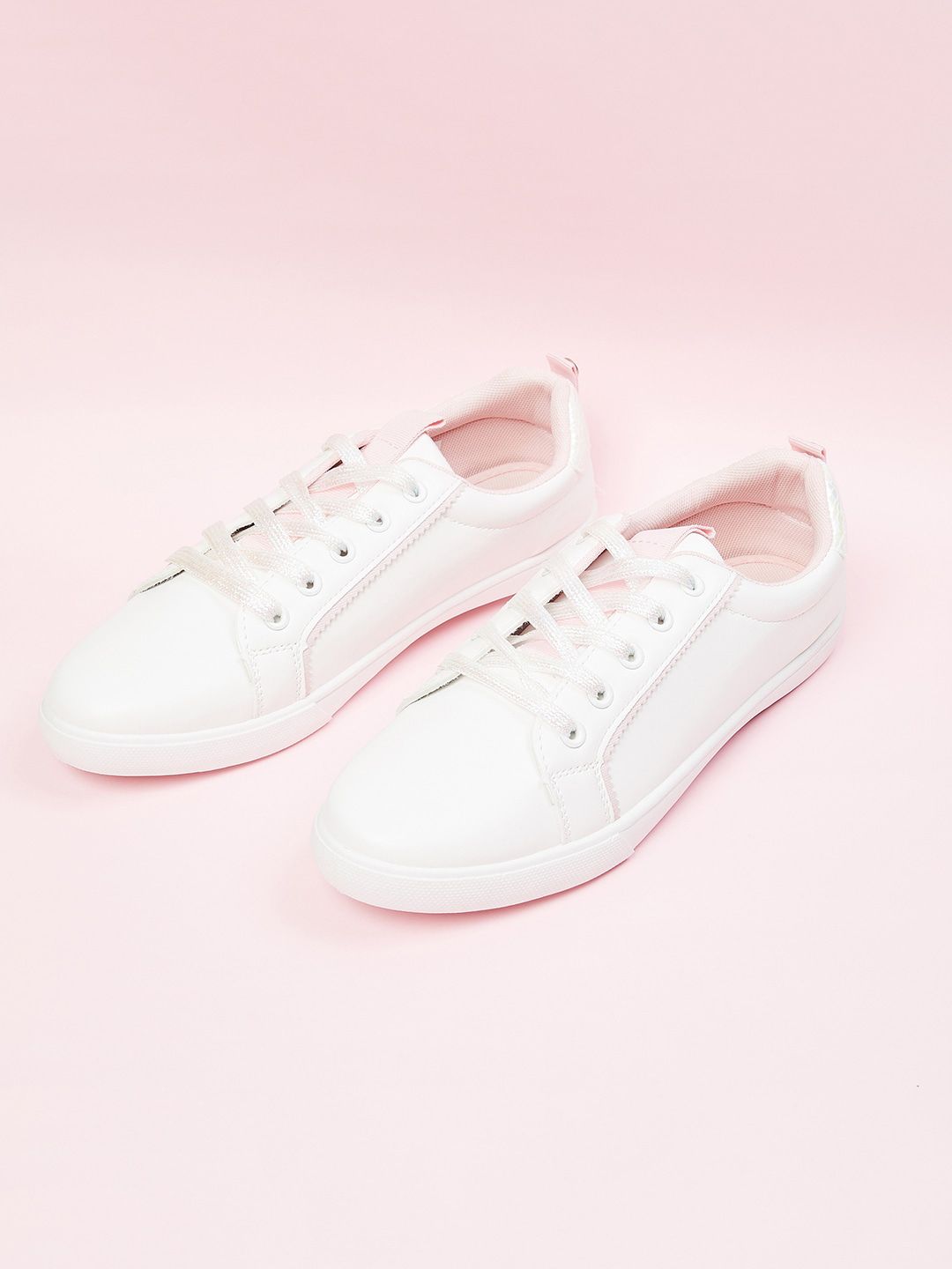 max Women Pink Textured PU Sneakers Price in India