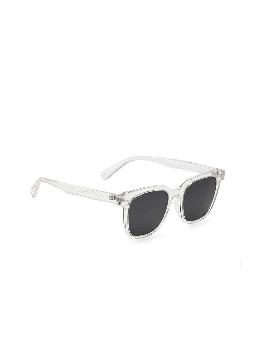 ROYAL SON Unisex Black Lens & White Square Sunglasses with Polarised Lens Price in India