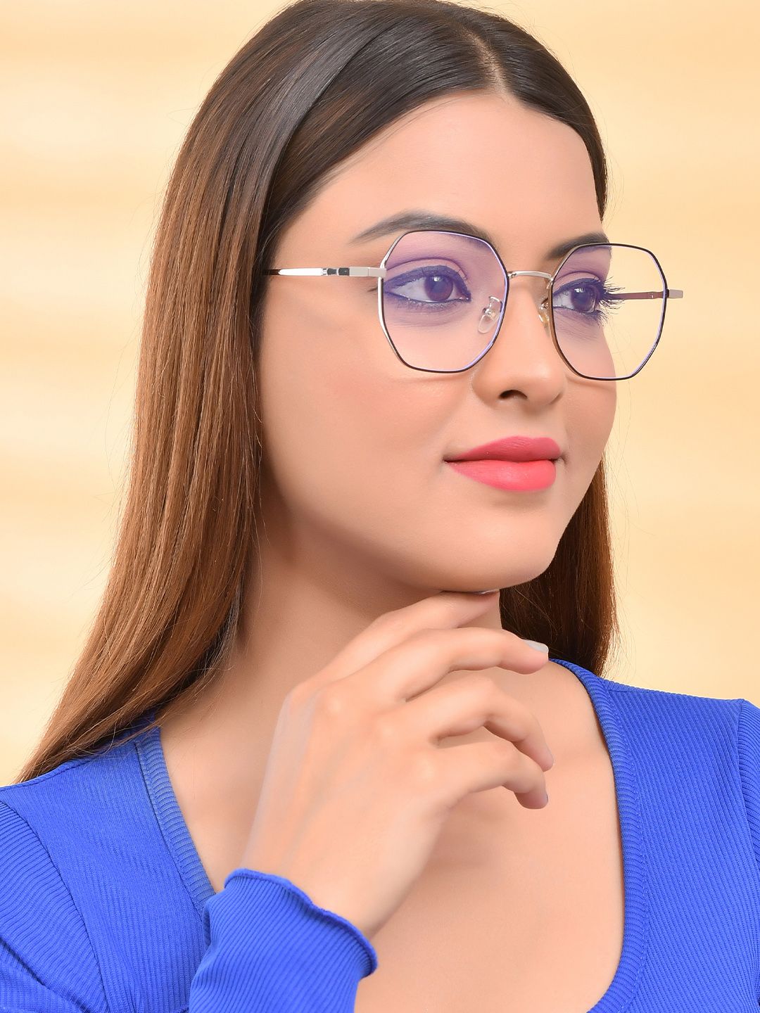 Buy ROYAL SON Unisex Silver-Toned Full Rim Blue Ray Cut Lens