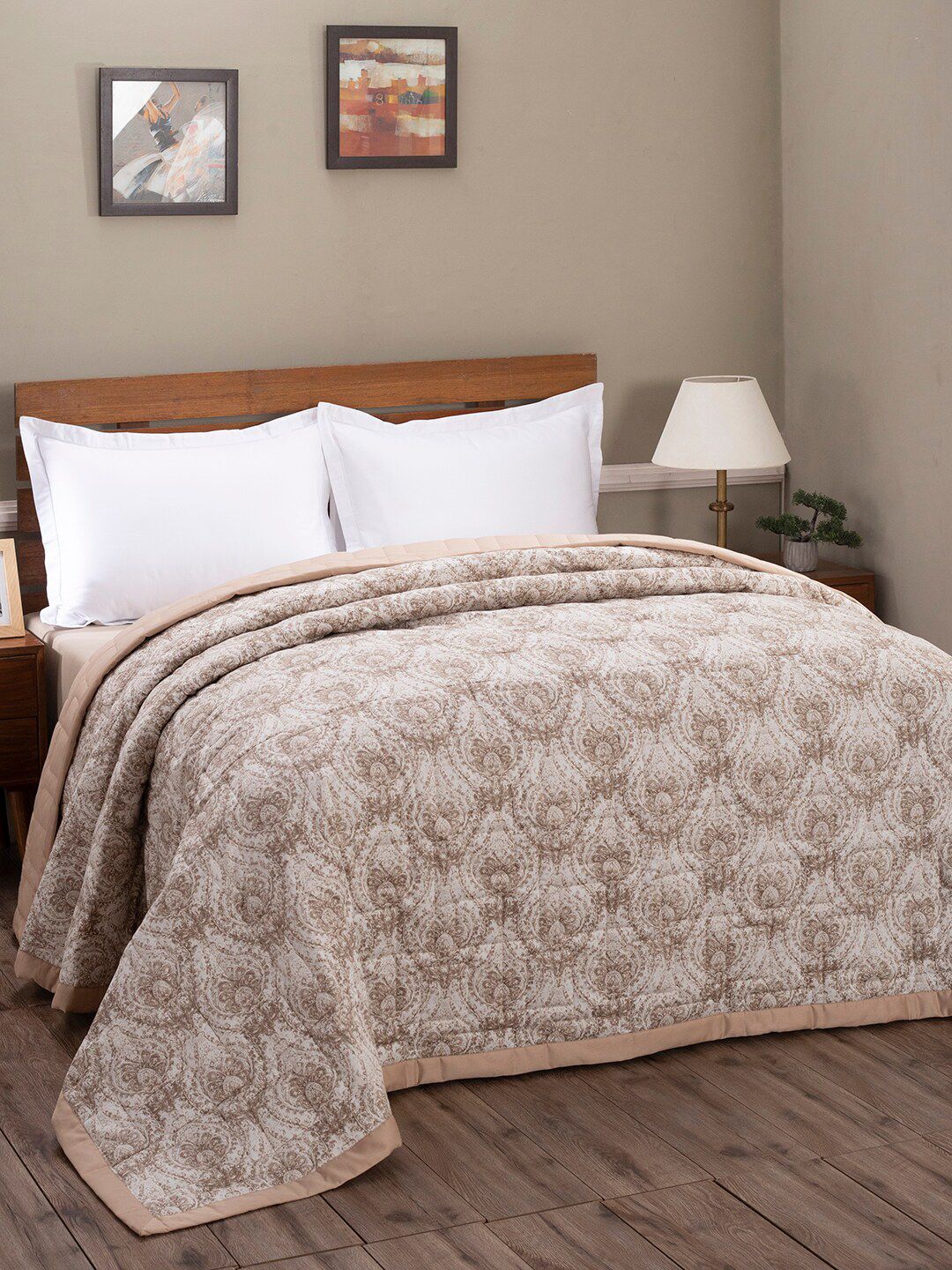 MASPAR Brown AC Room 110 GSM Double Bed Quilt Price in India
