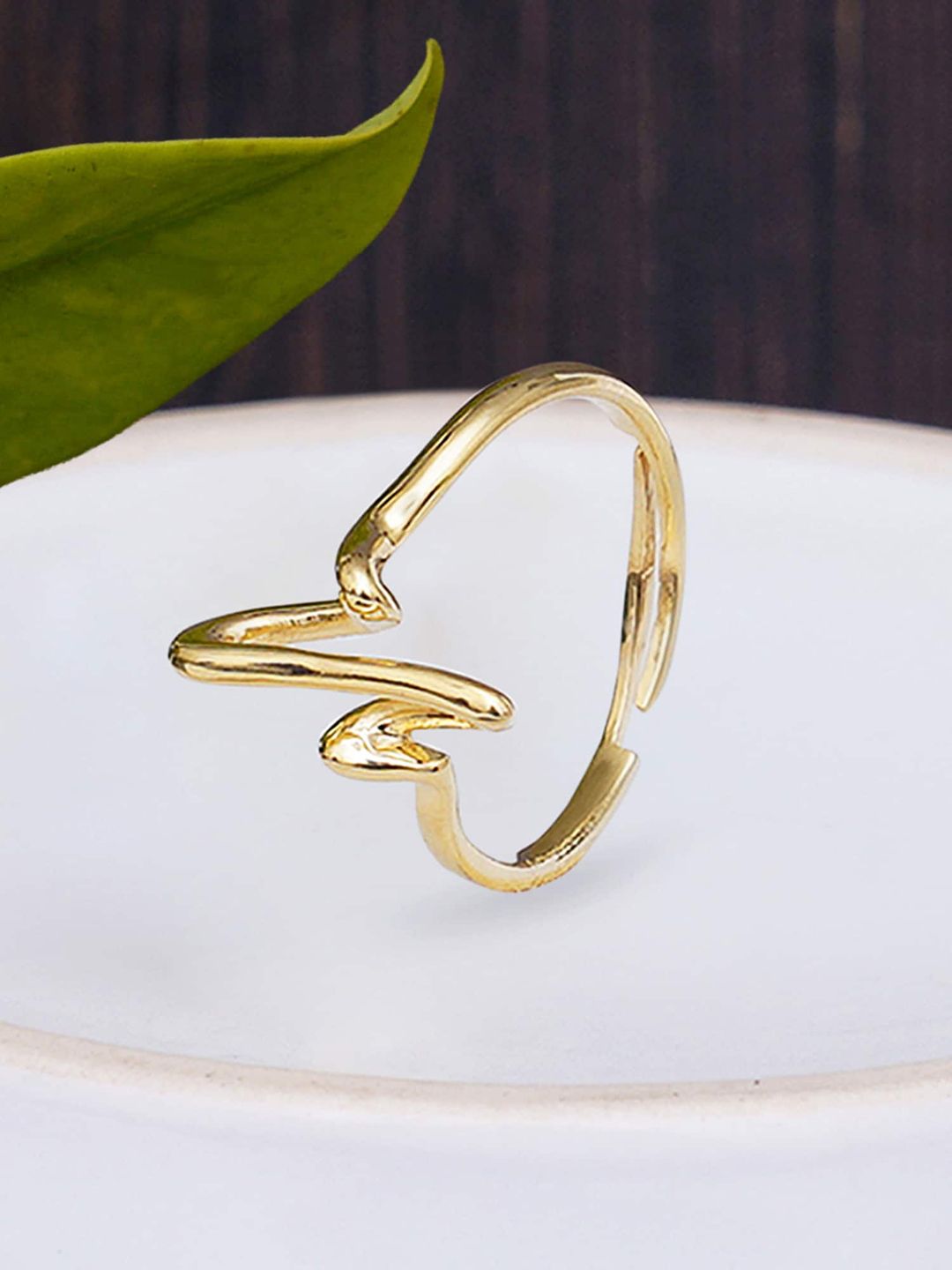 KUNUZ Gold-Plated Finger Ring Price in India