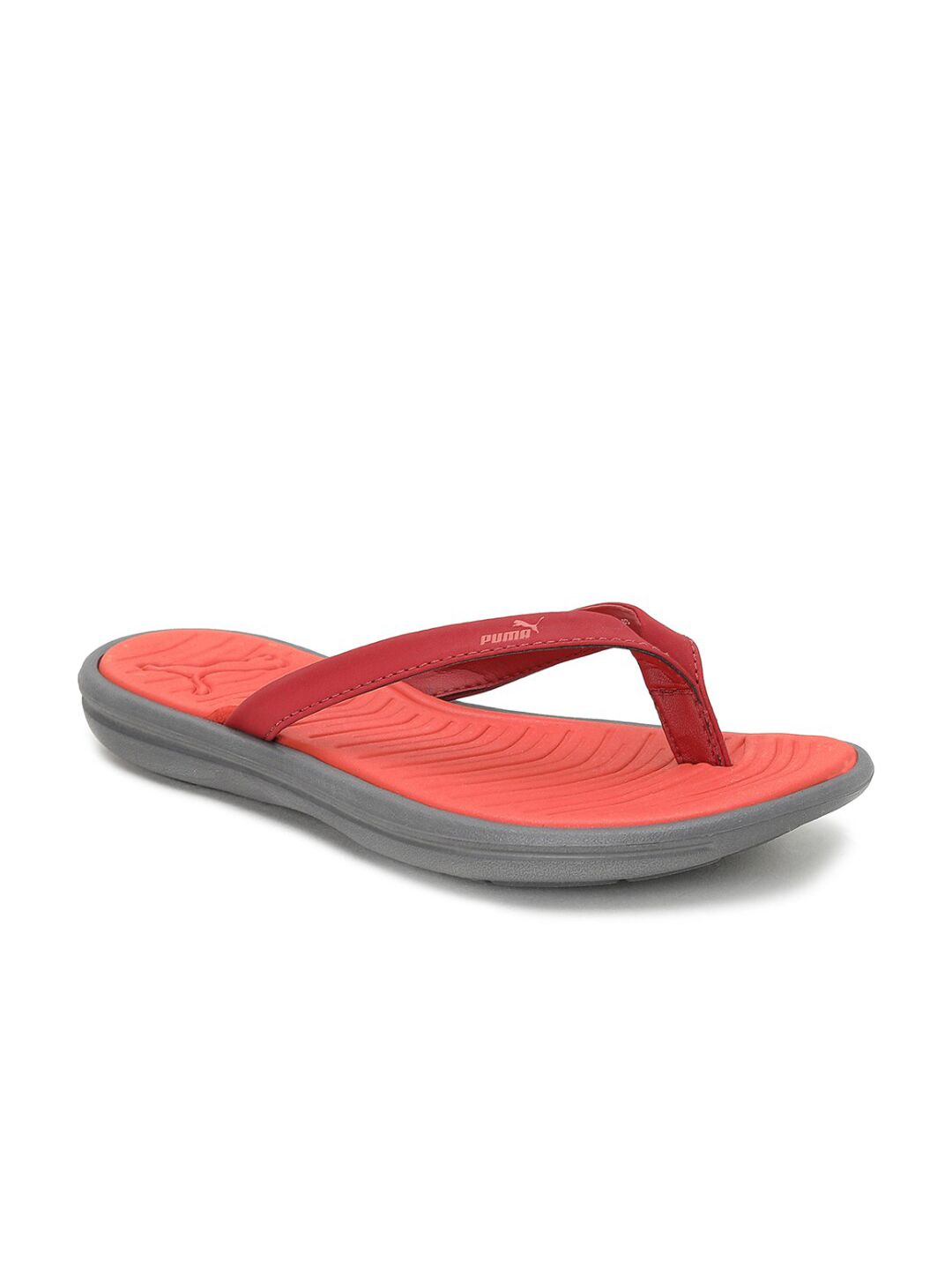 Puma Women Red & Peach-Coloured Daisy Thong Flip-Flops Price in India