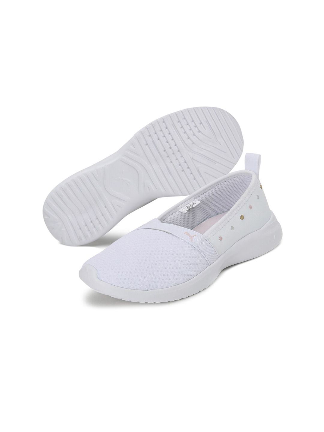 Puma Women White Textured Slip-On Sneakers Price in India