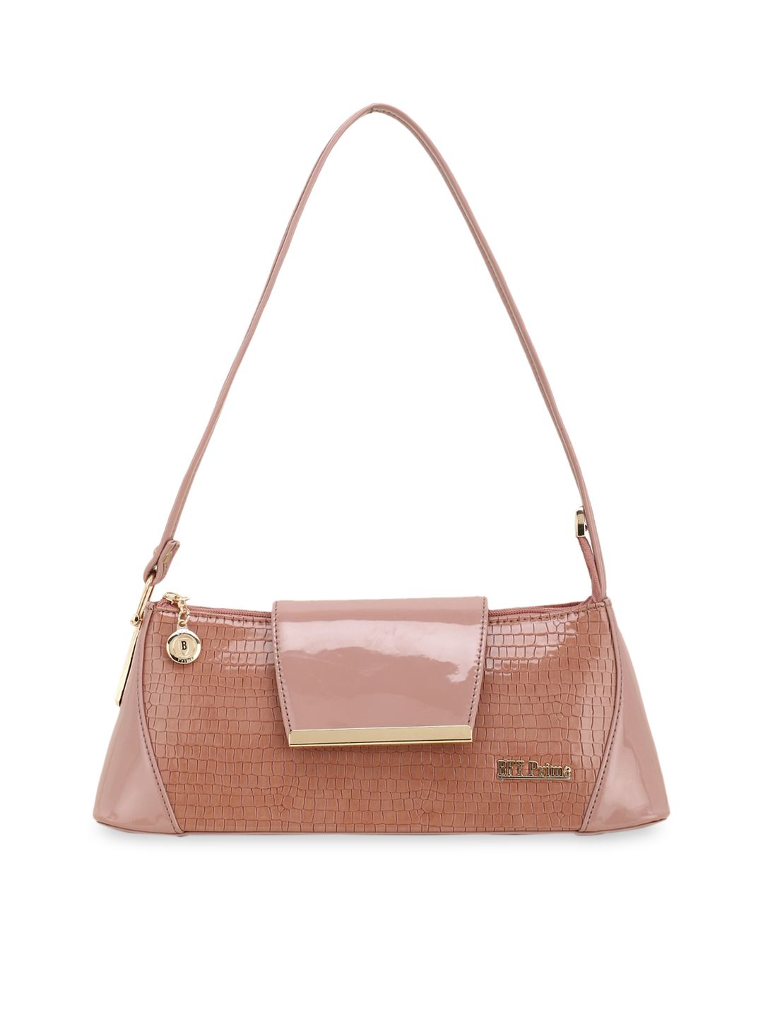 WOMEN MARKS Tan Animal Textured PU Structured Sling Bag Price in India
