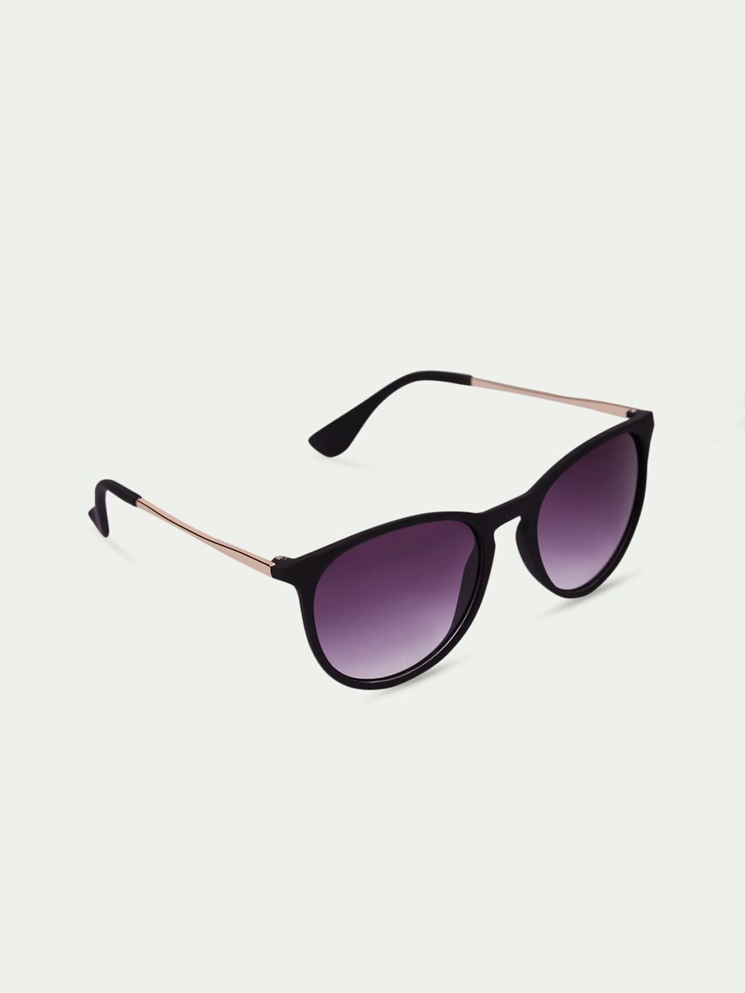 FUZOKU Unisex Purple & Black Wayfarer Sunglasses With UV Protected Lens Price in India