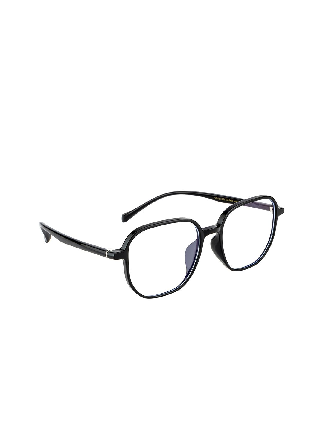 Ted Smith Unisex Black Full Rim Blue Light Blocking Computer Glasses Square Frames Price in India