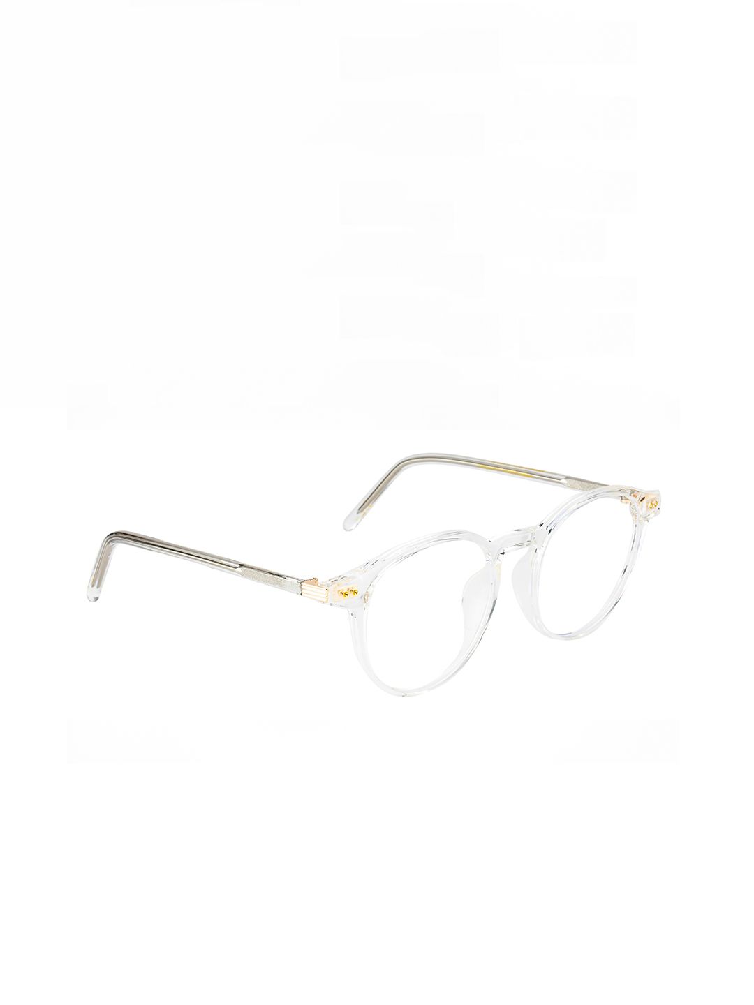 Ted Smith Unisex Transparent Blue Light Blocking Computer Round Frames TSI-B008_CRY Price in India