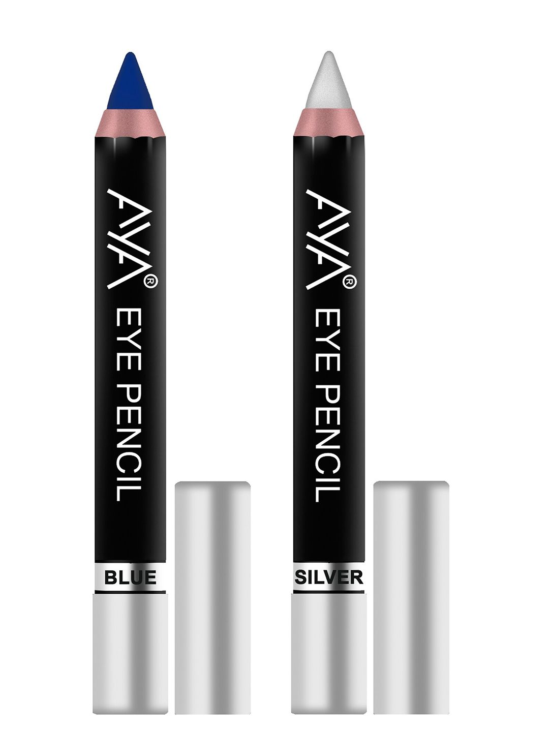 AYA Set of 2 Eye Liner Kajals Pencils in Blue and Silver Price in India