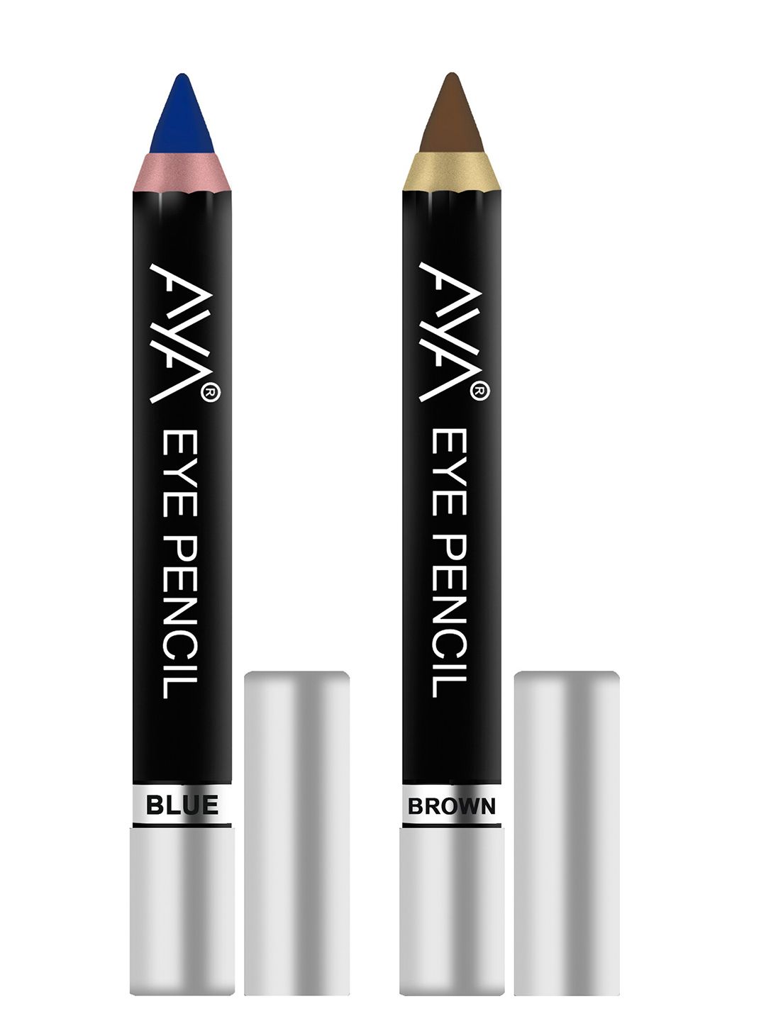 AYA Set of 2 Eye Liner Kajal Pencils in Blue and Brown Price in India