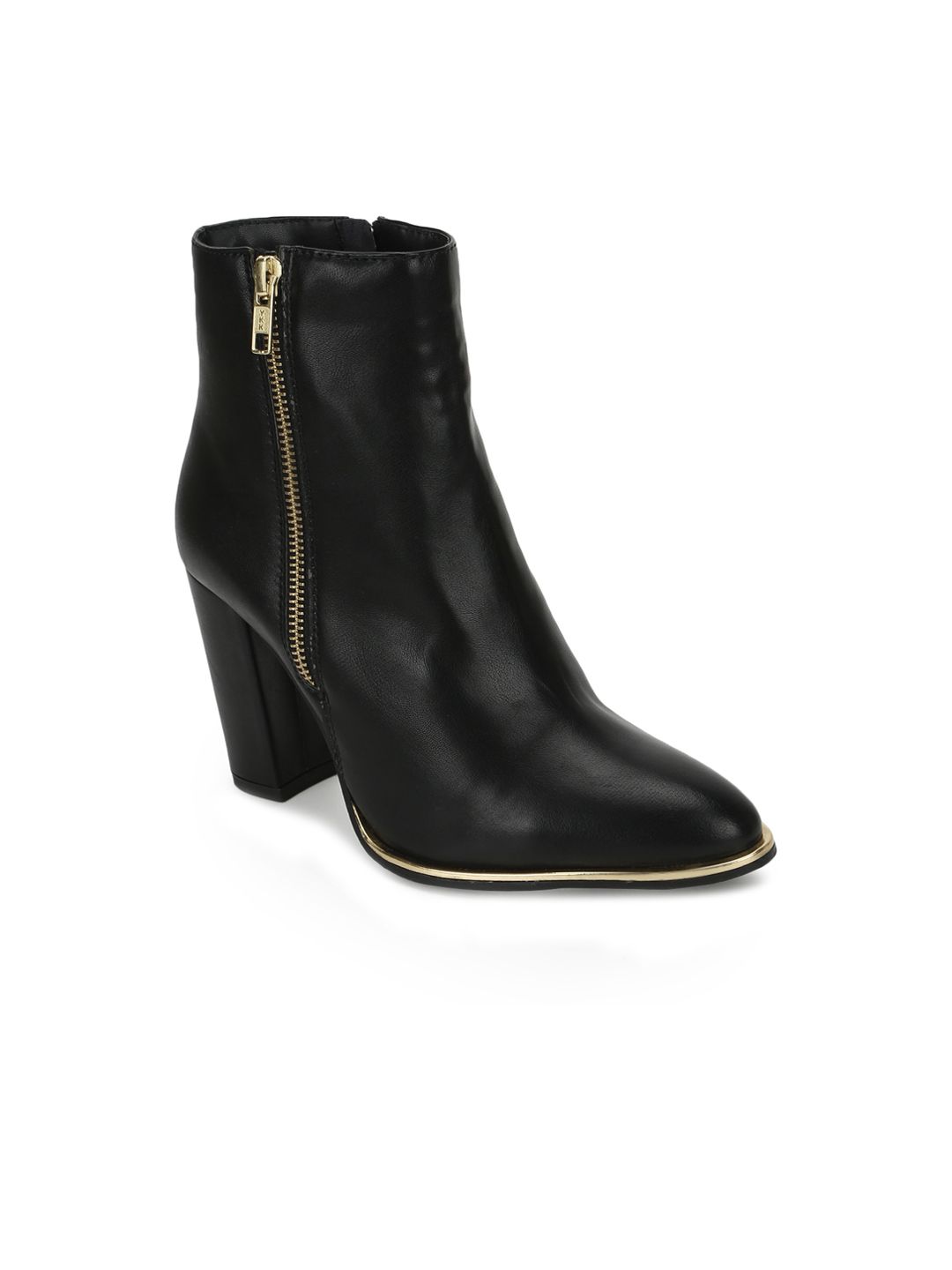 Truffle Collection Black Block Heeled Boots Price in India