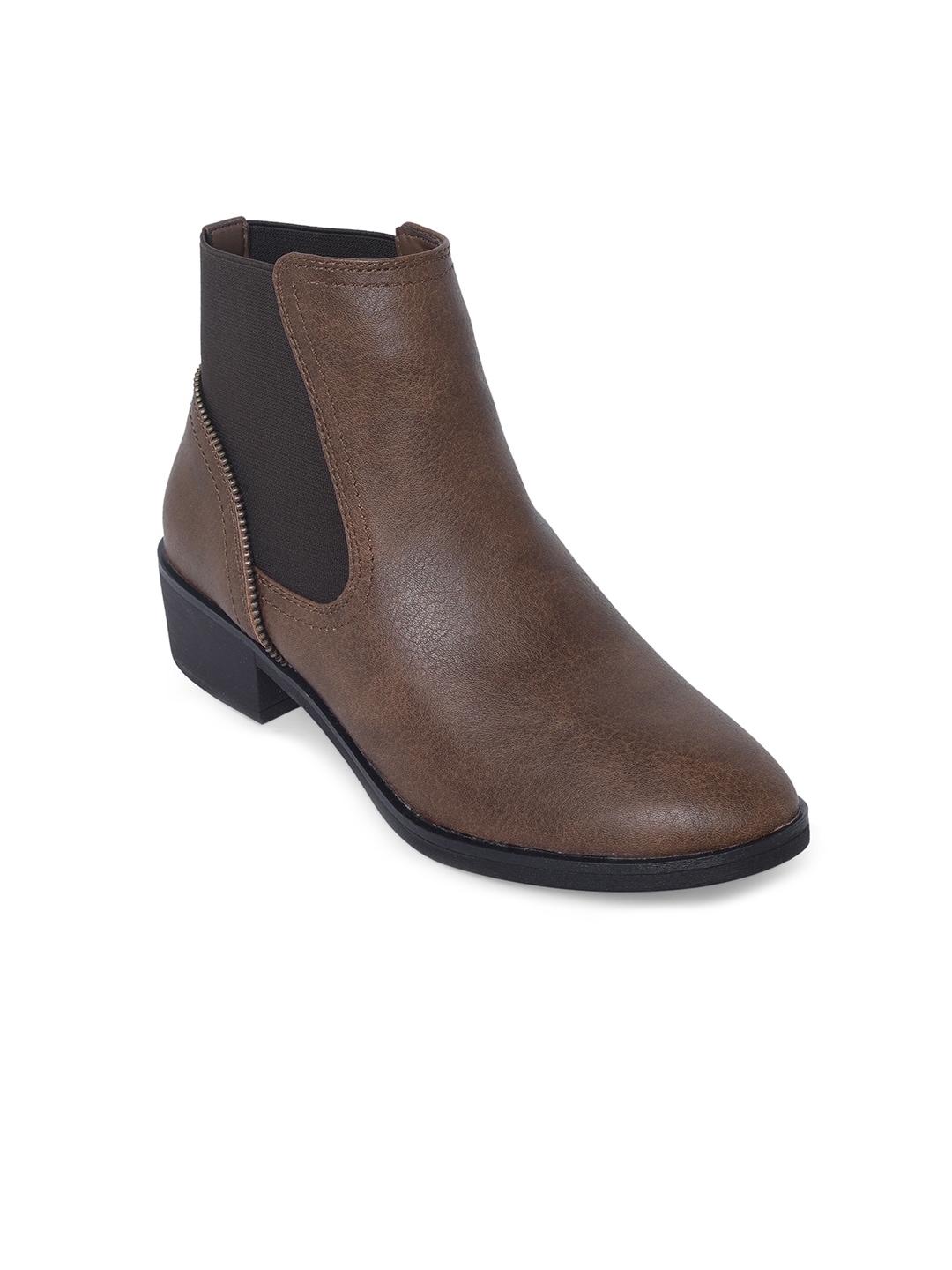 Call It Spring Women Brown High-Top Flat Boots Price in India