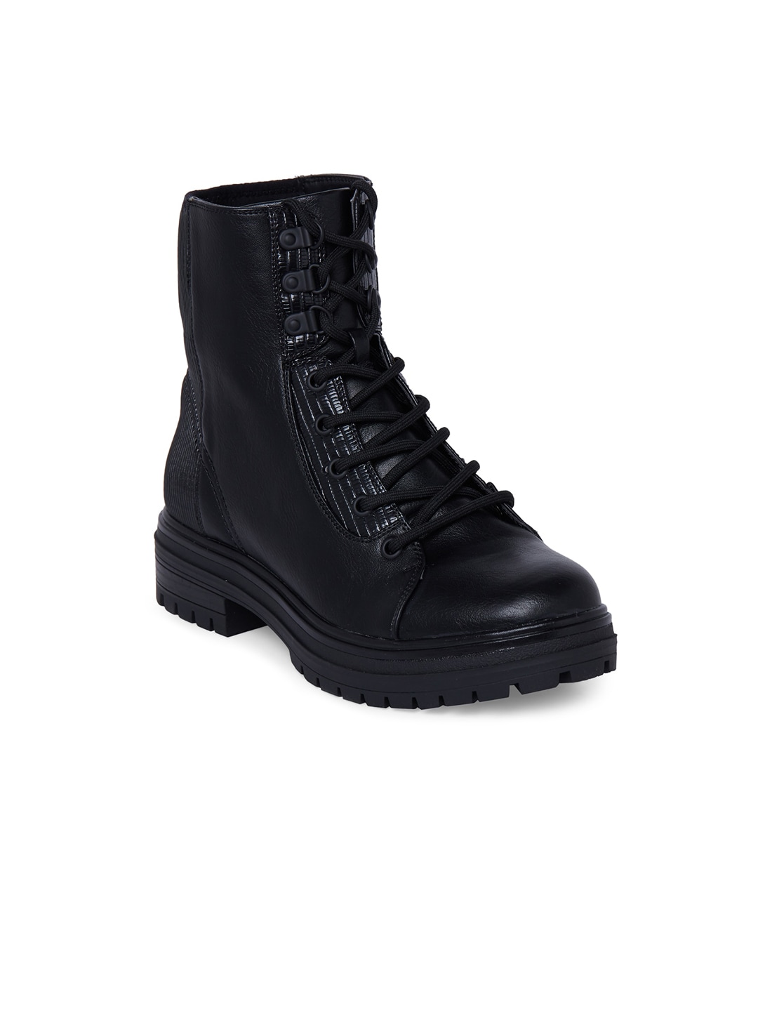 Call It Spring Women Black Flat Boots Price in India