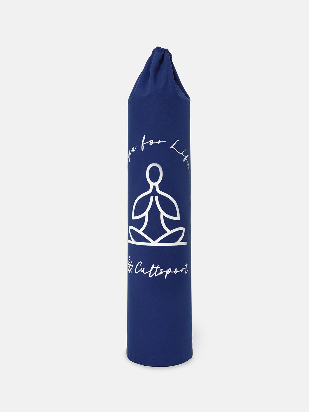 Cultsport Navy Blue Printed Pure Cotton Yoga Mat Bag Price in India