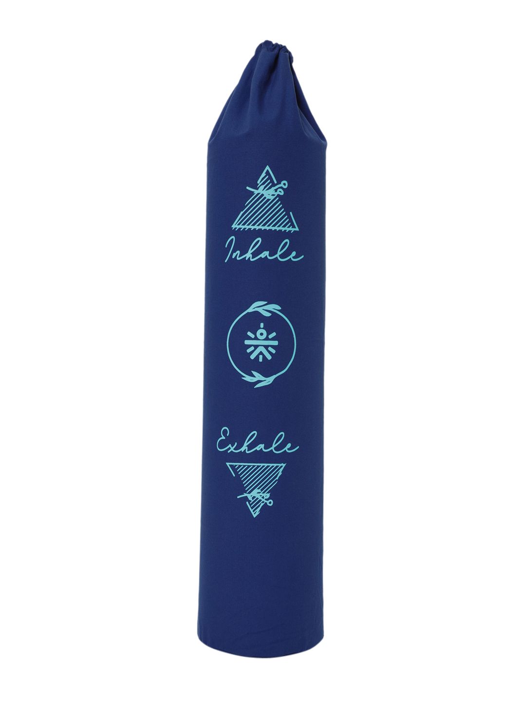 Cultsport Navy-Blue Printed Pure Cotton Yoga Mat Bag Price in India