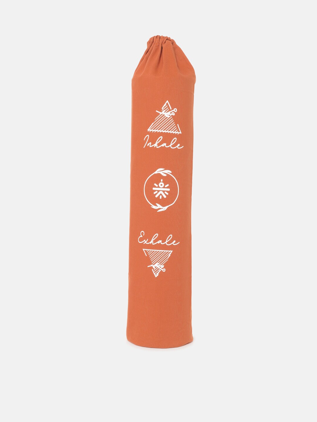 Cultsport Rust-Brown & White Printed Pure Cotton Yoga Mat Bag Price in India