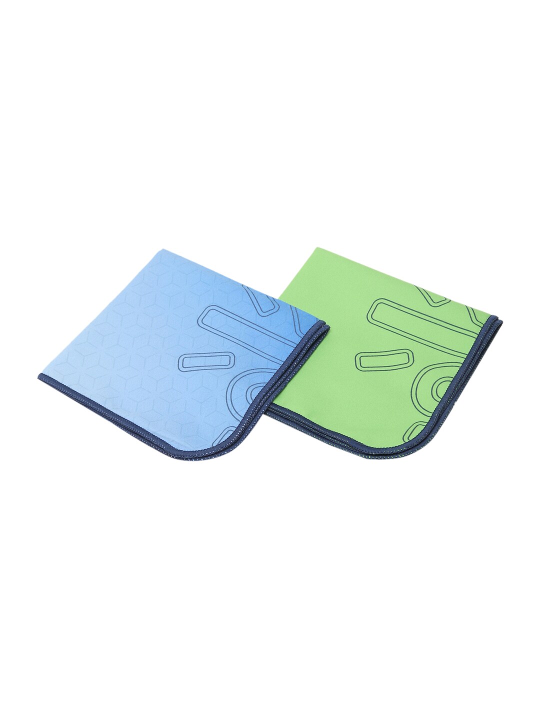 Cultsport Pack Of 2 Green & Blue Workout Hand Towel Price in India