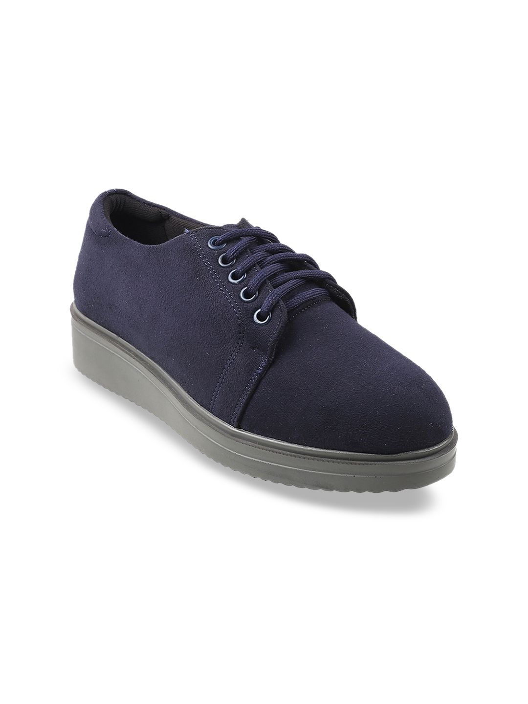 Metro Women Navy Blue Suede Sneakers Price in India