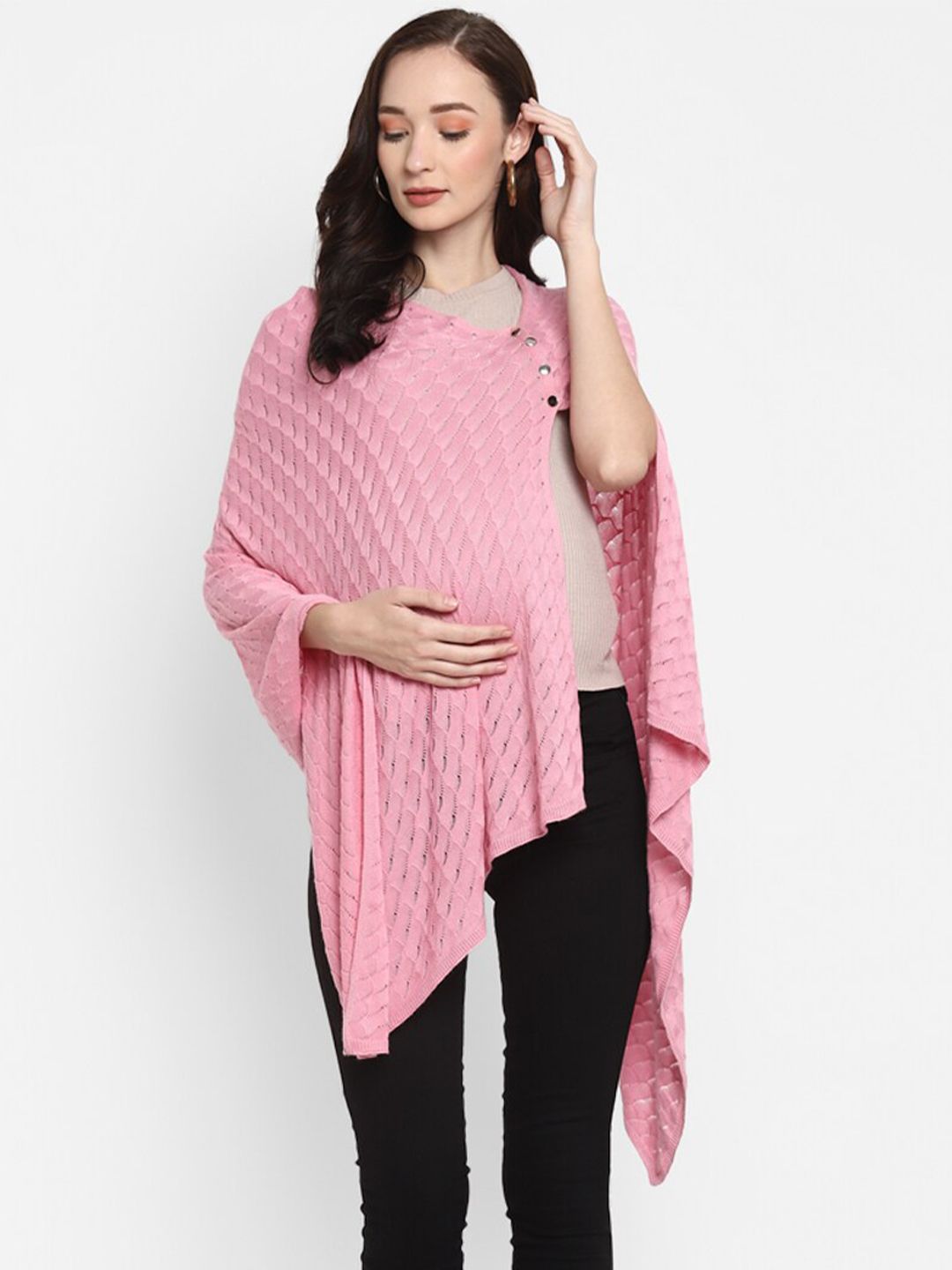 Momsoon Maternity Women Pink Multi Purpose Nursing Scarf Price in India