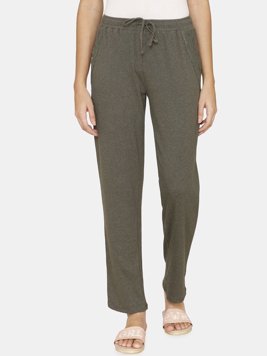 Zivame Women Green Solid Lounge Pants Price in India