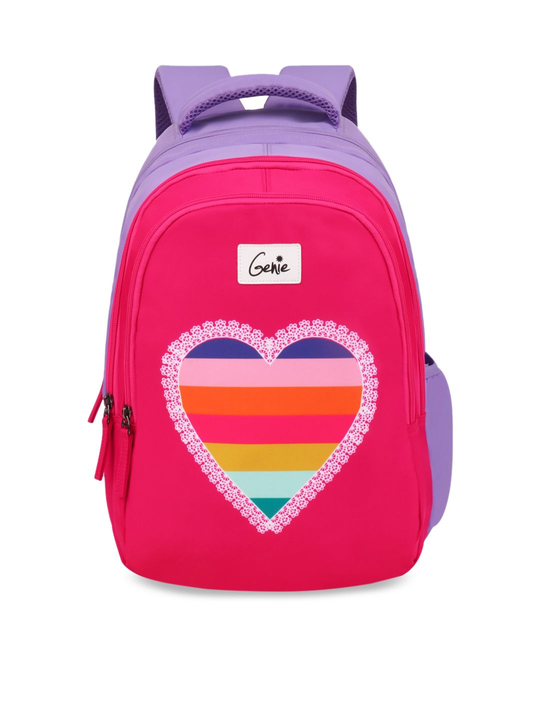 Genie Women Pink & Multicoloured Backpack Price in India