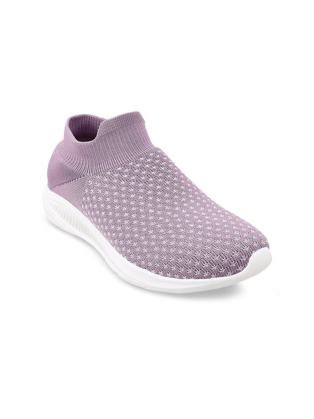 WALKWAY by Metro Women Purple Woven Design Slip-On Sneakers Price in India