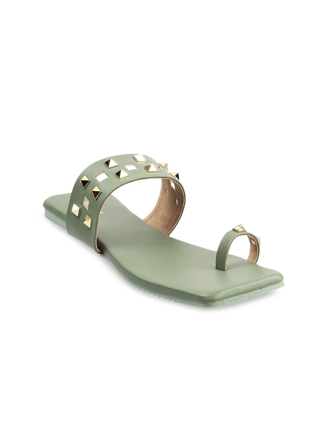 WALKWAY by Metro Women Green Embellished One Toe Flats Price in India