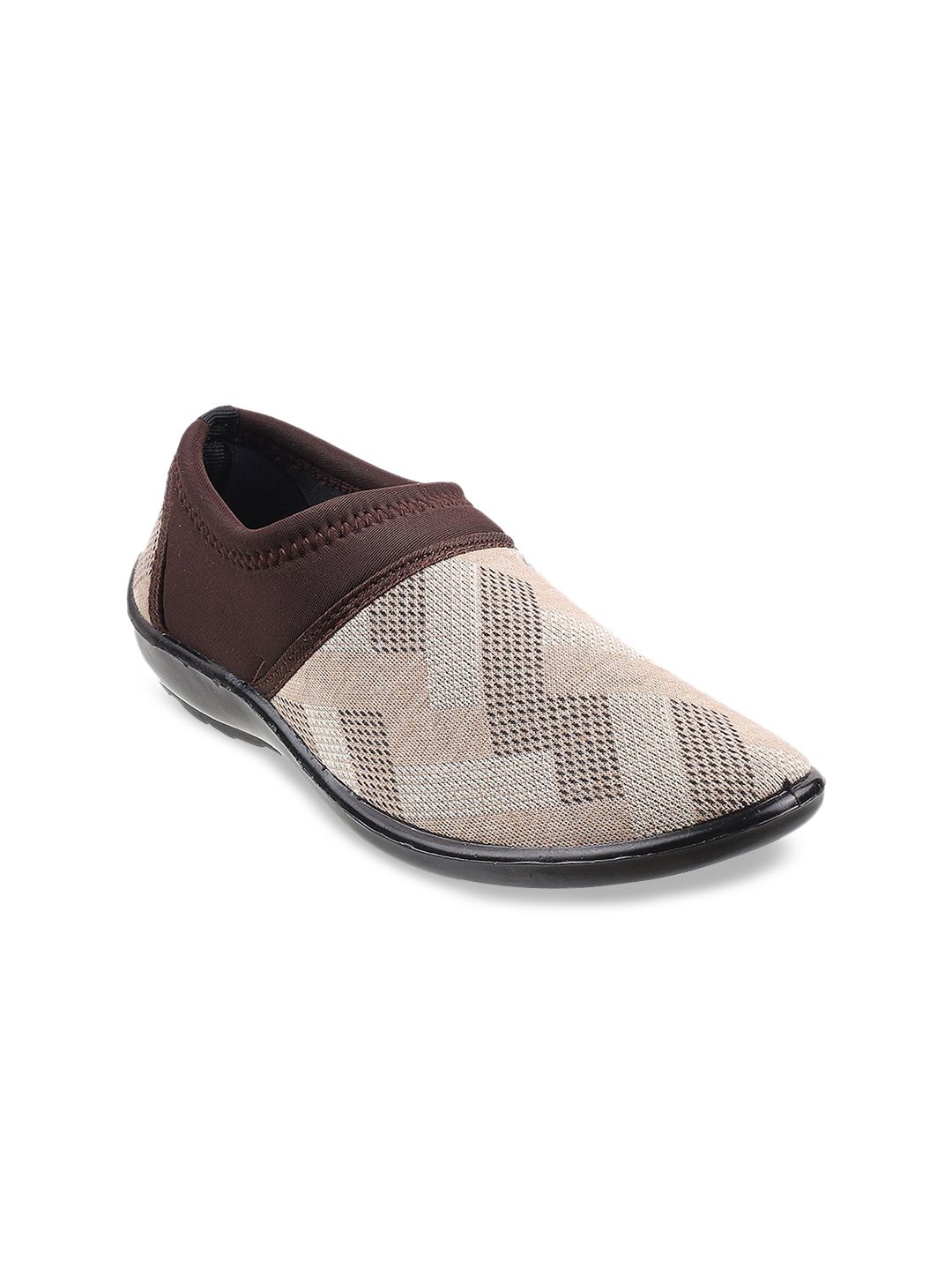 WALKWAY by Metro Women Brown Woven Design Slip-On Sneakers Price in India