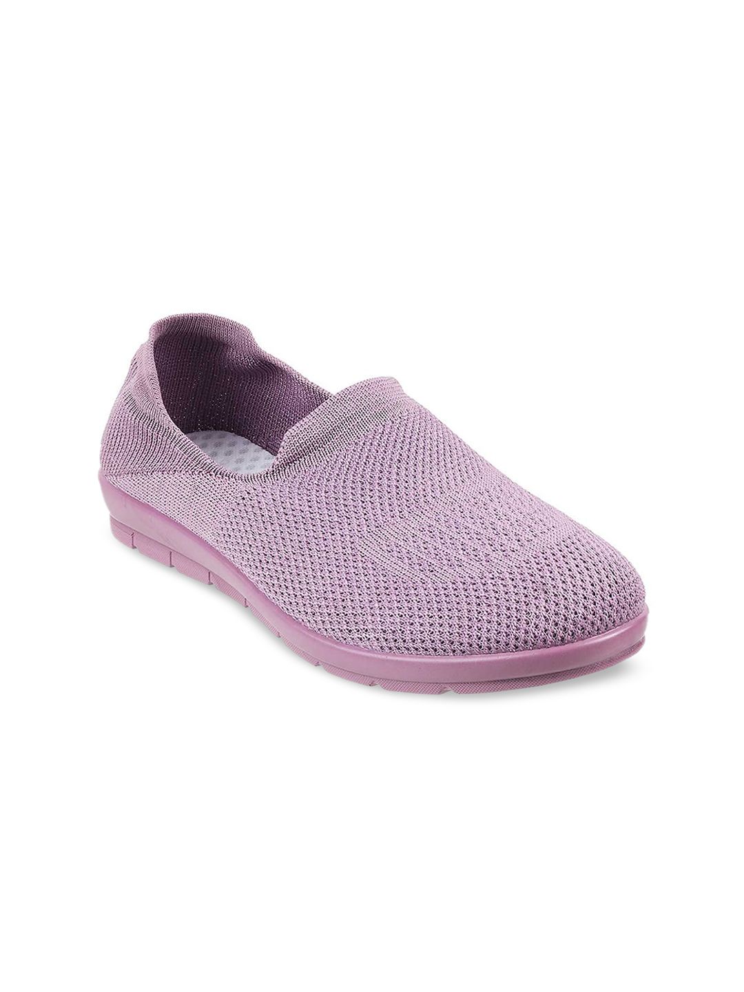 WALKWAY by Metro Women Purple Woven Design Slip-On Sneakers Price in India