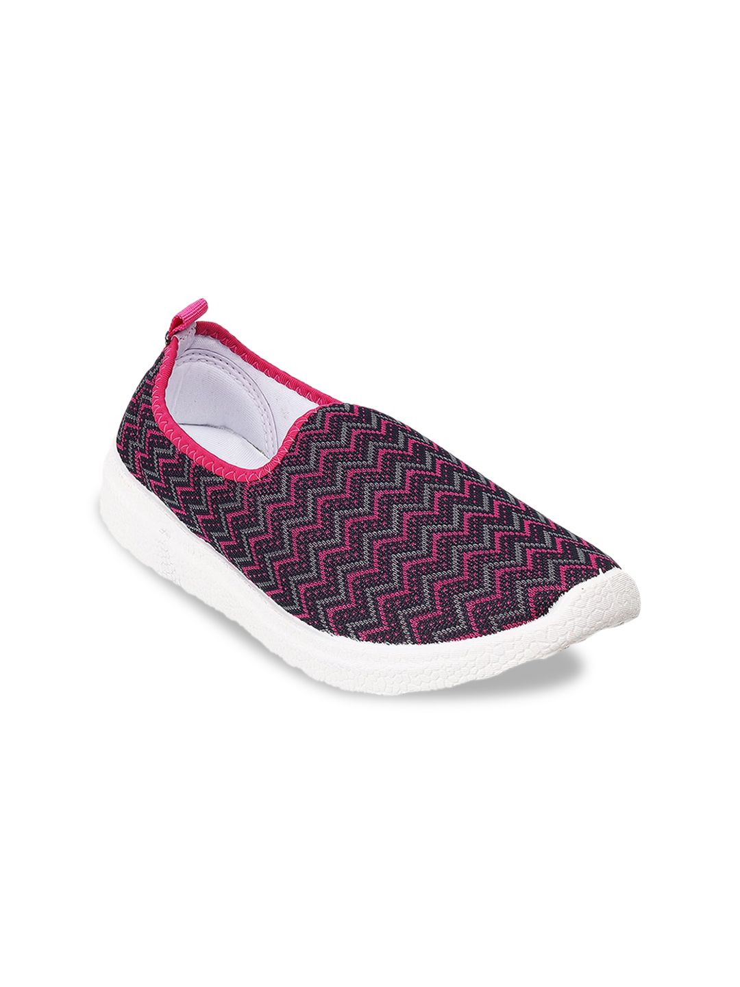 WALKWAY by Metro Women Pink Woven Design Slip-On Sneakers Price in India