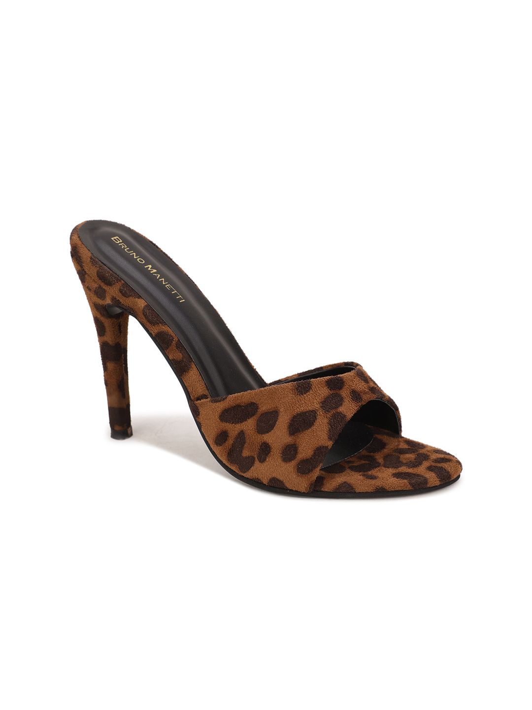 Bruno Manetti Tan Printed Suede Party High-Top Pumps Price in India