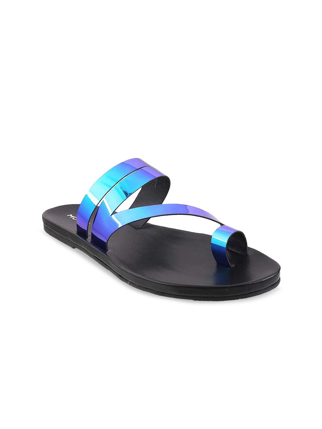 Mochi Women Blue One Toe Flats Price in India