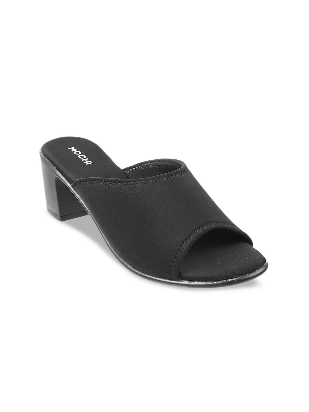 Mochi Black Block Mules Price in India