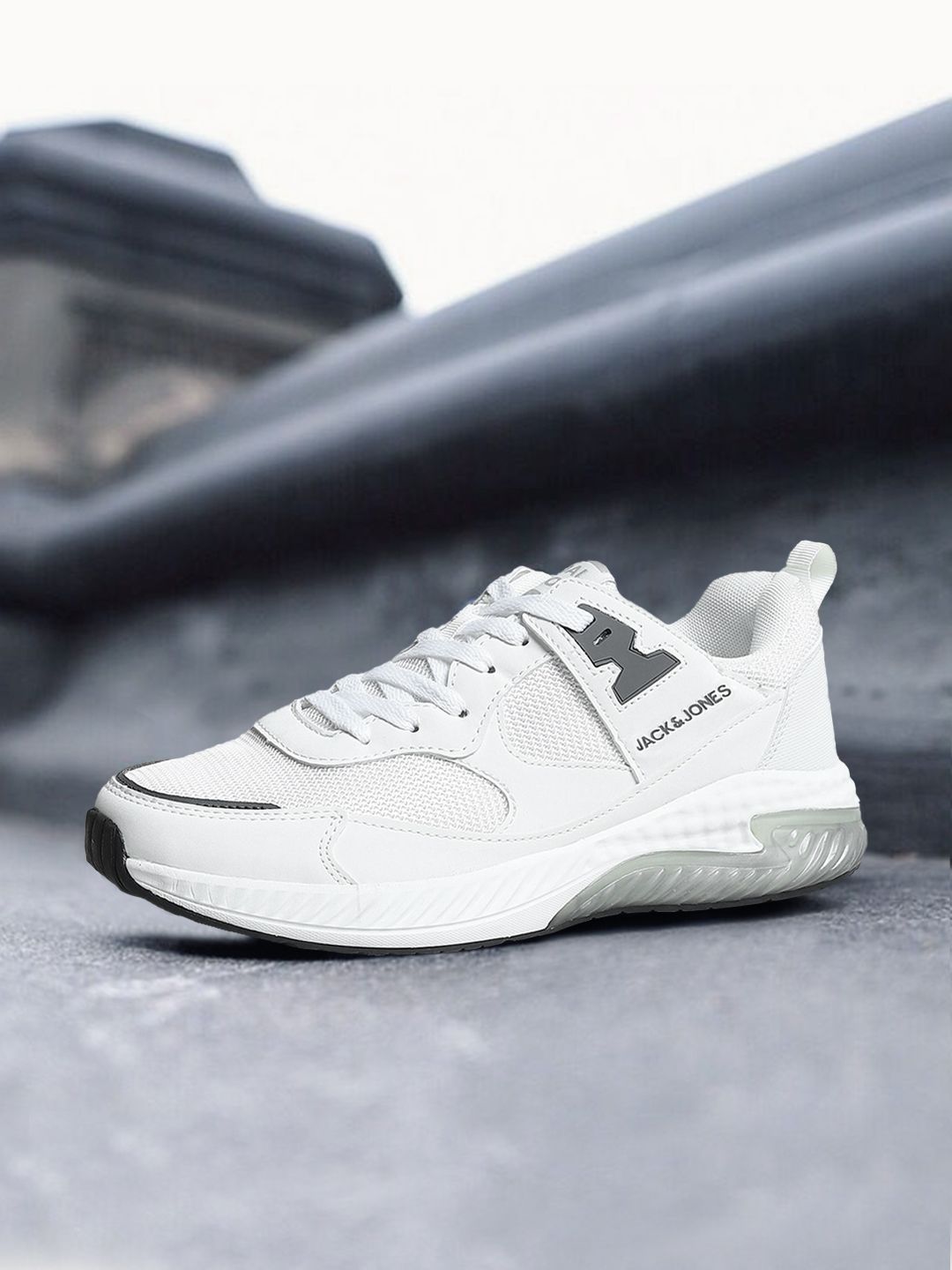 Buy Jack & Jones Men White Round Toe Comfort Insole Sneakers