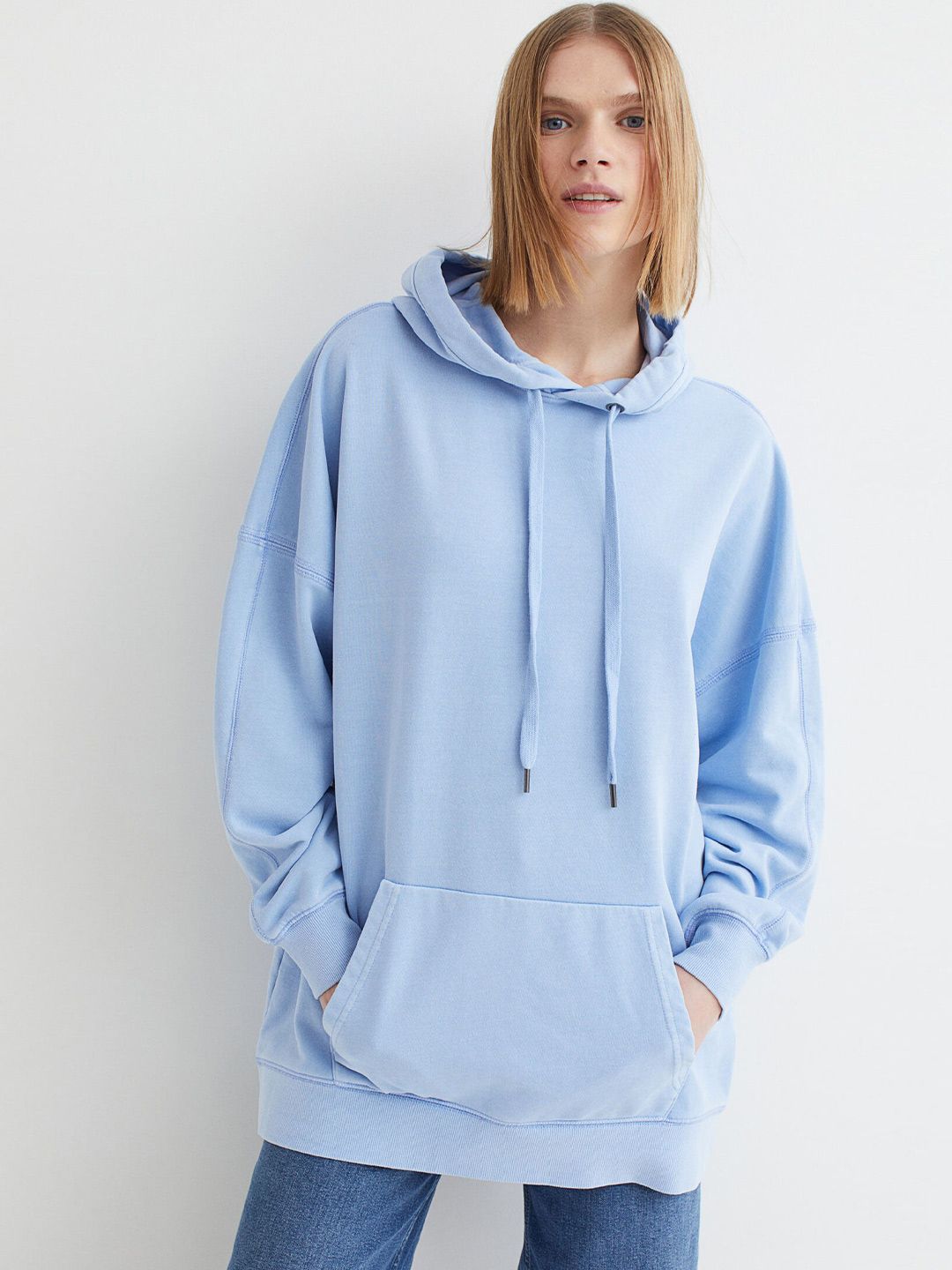 H&M Women Blue Hoodie Price in India