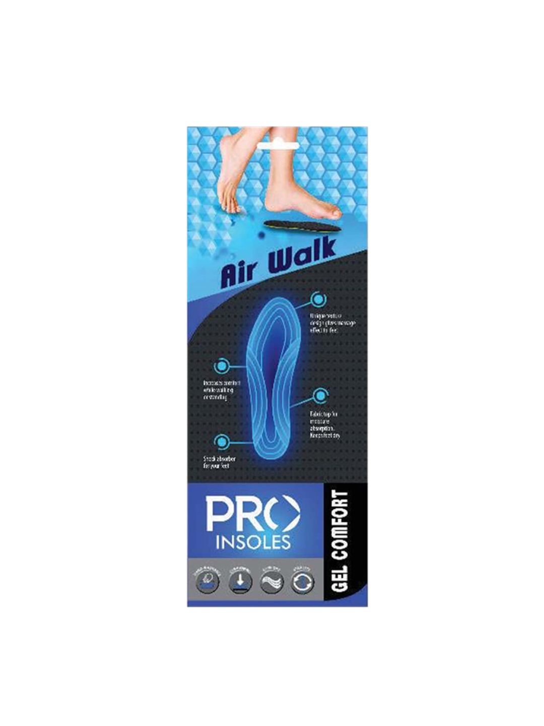 Buy PRO Blue Air Walk Gel Comfort Insole Large - Shoe Accessories