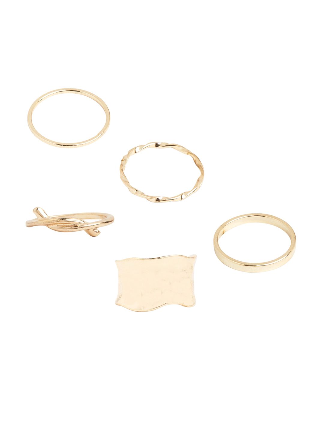 20Dresses Set of 8 Gold-Toned For The Misfit In Me Ring Set Price in India