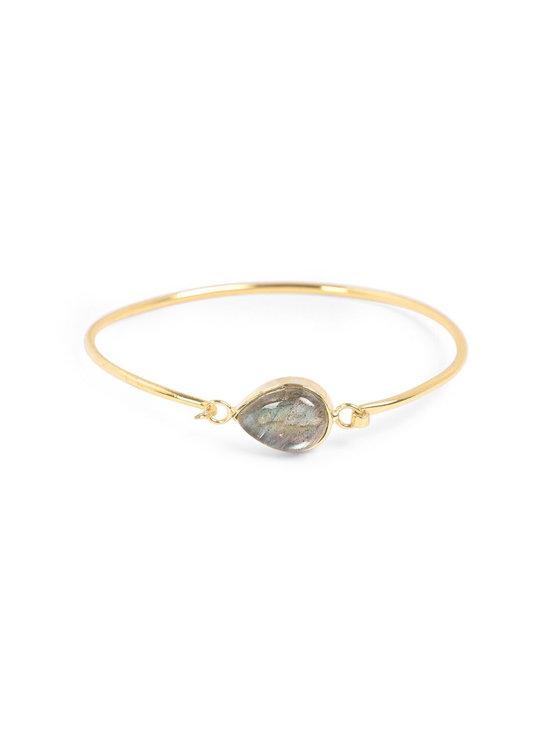 Mikoto by FableStreet 18K Gold-Plated & Grey Labradorite Cuff Bracelet Price in India