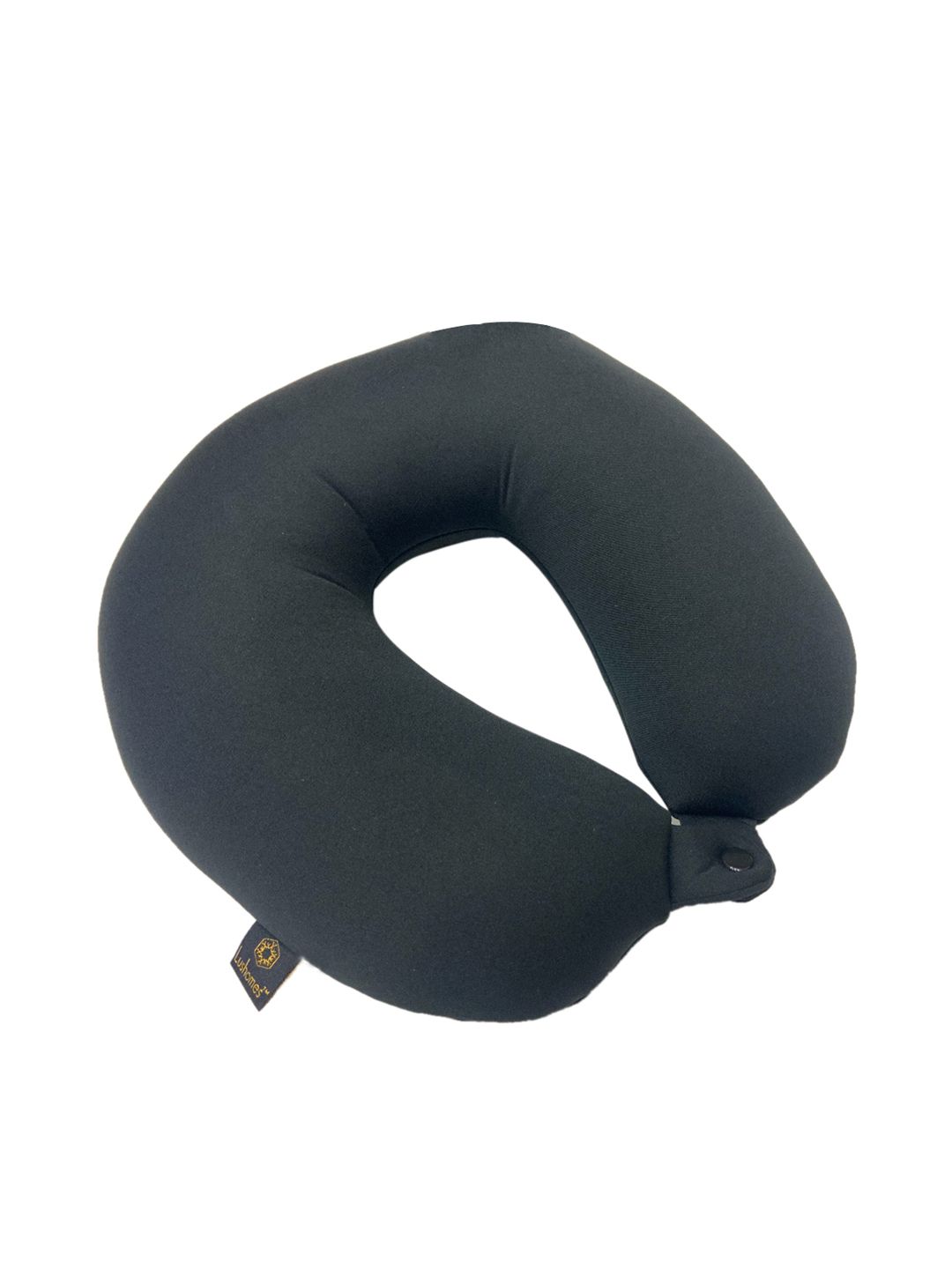 Lushomes Black Solid U-Shaped Memory Foam Travel Neck Pillow Price in India