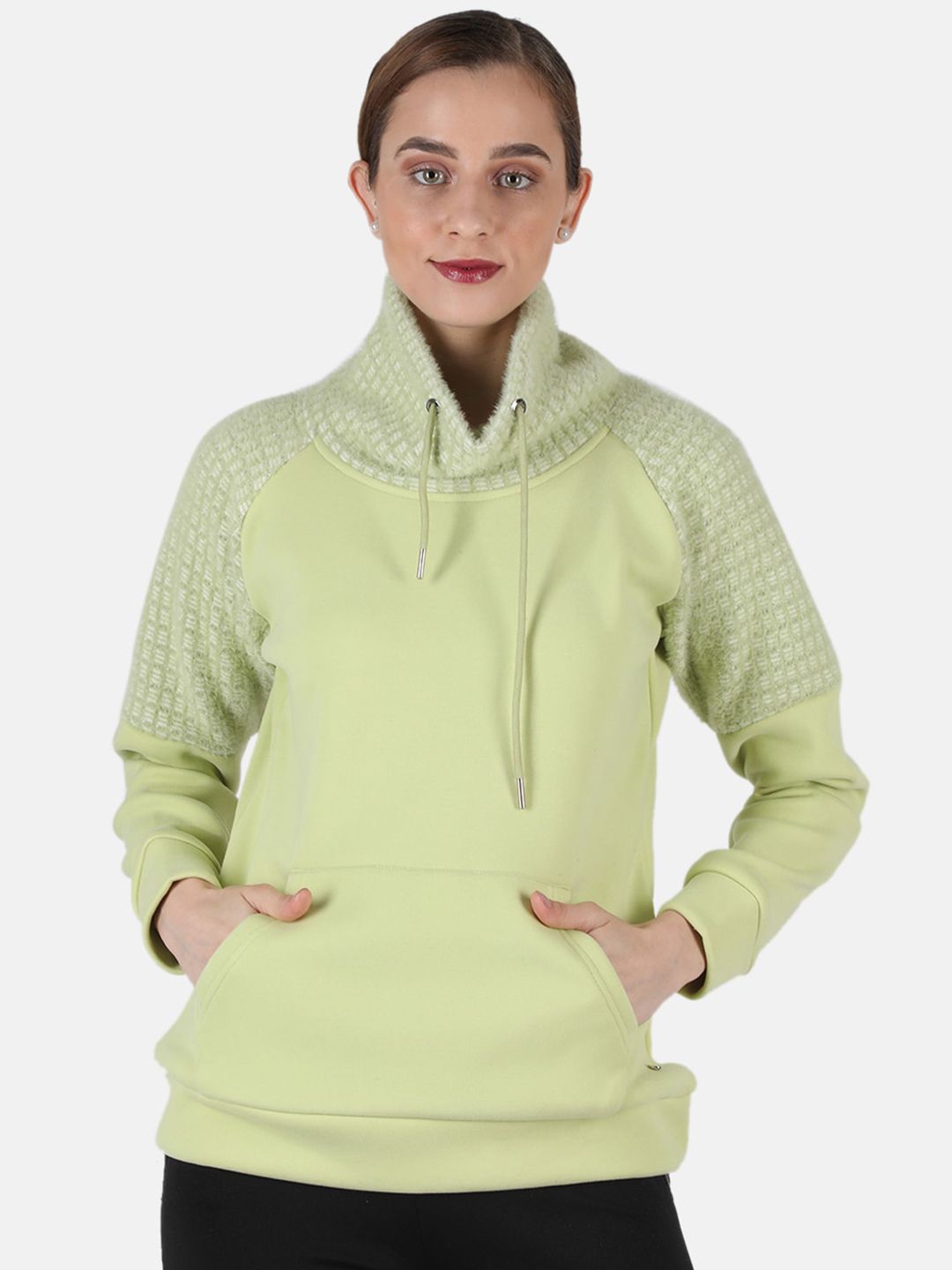 Monte Carlo Women Green Sweatshirt Price in India