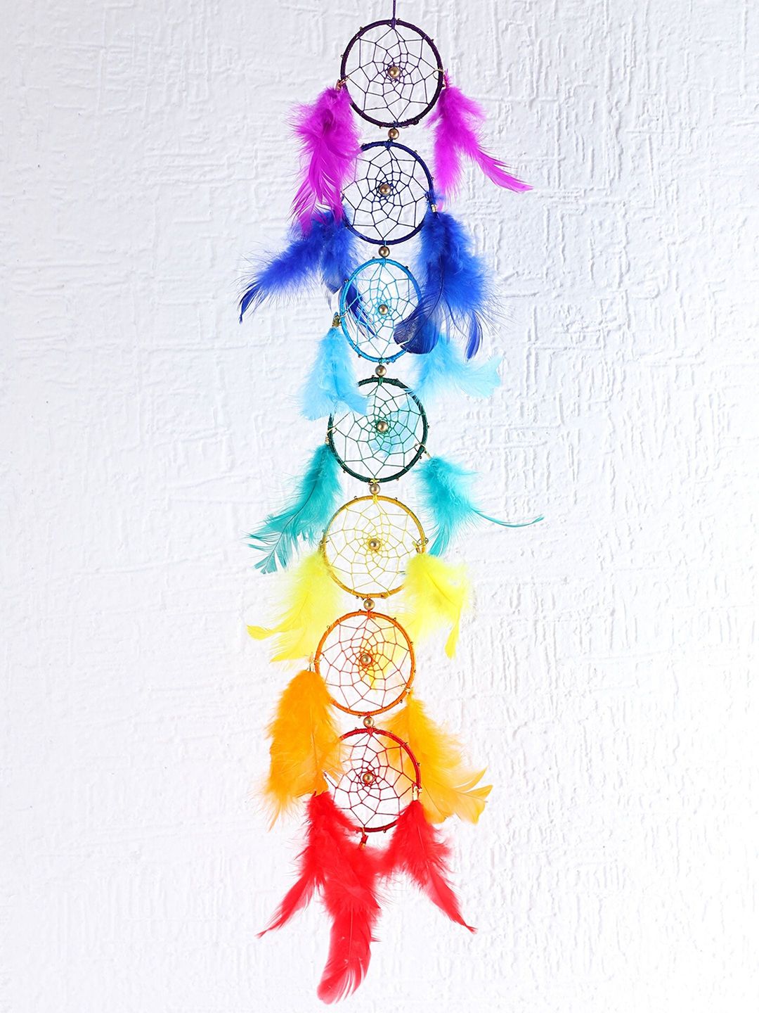 Rooh Multicoloured Rainbow-Themed Long Dangling Dream Catcher Price in India
