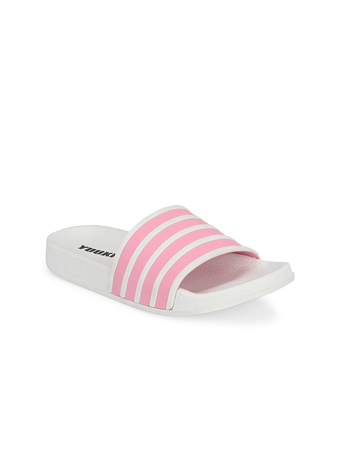 Yuuki Women Pink & White Striped Slip-On Price in India