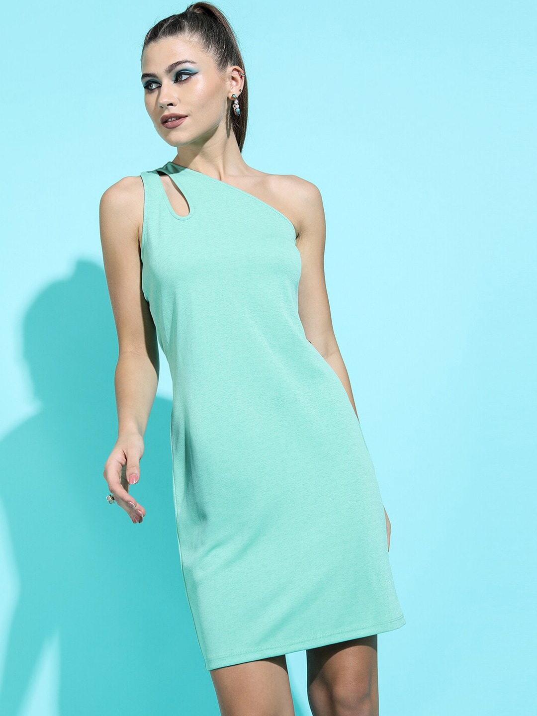 Tokyo Talkies Women Gorgeous Green Solid Dress Price in India