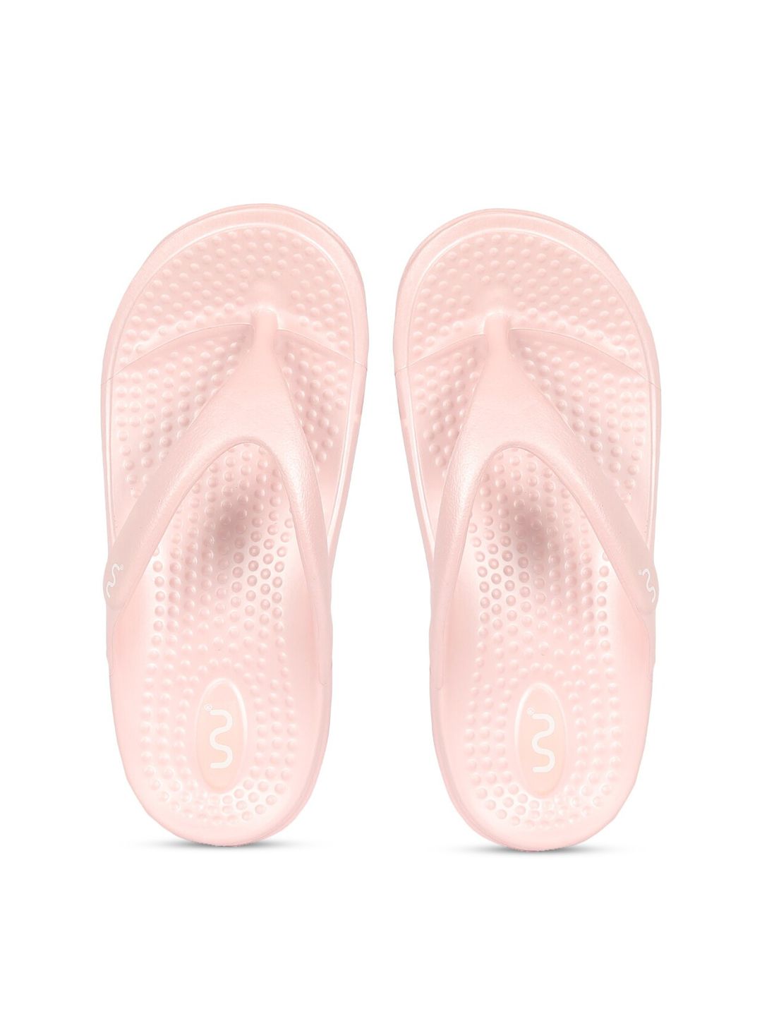 Doubleu Women Pink Rubber Thong Flip-Flops Price in India