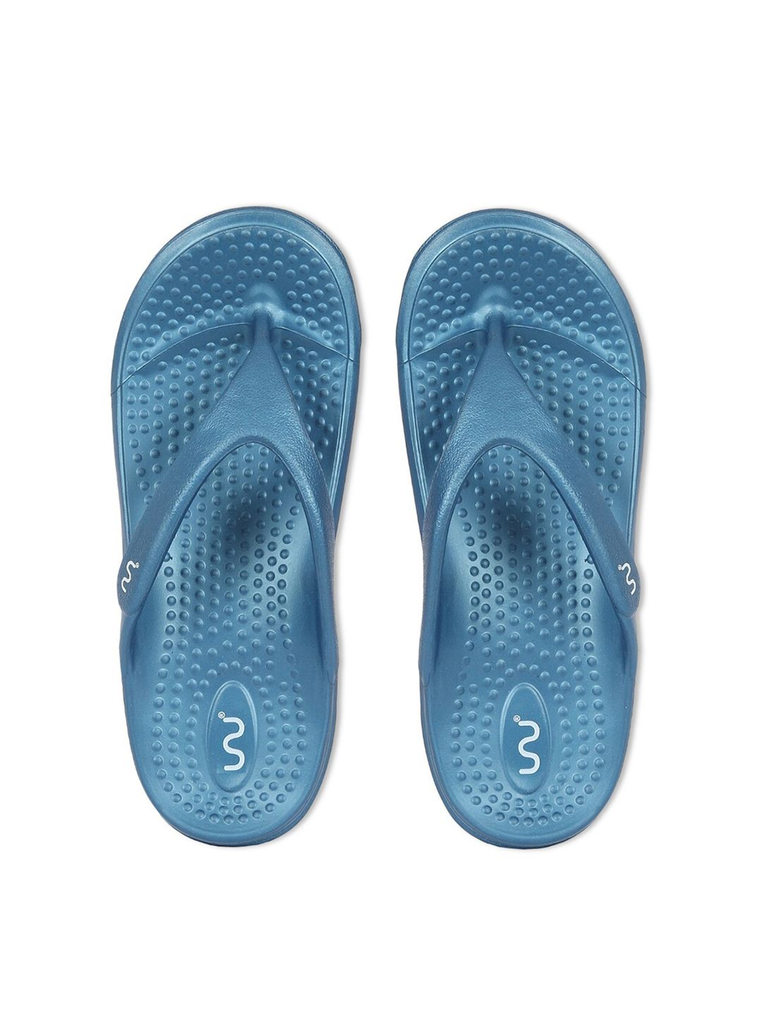 Doubleu Women Blue Rubber Thong Flip-Flops Price in India