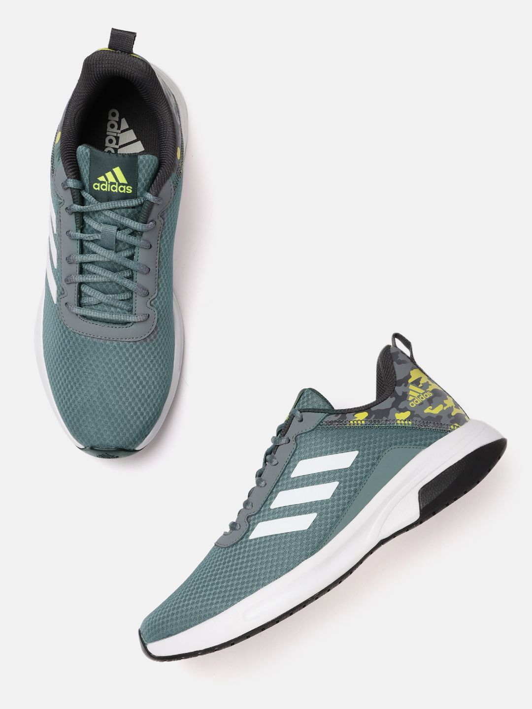 ADIDAS Men Blue & Grey Woven Design Master Glide Running Shoes