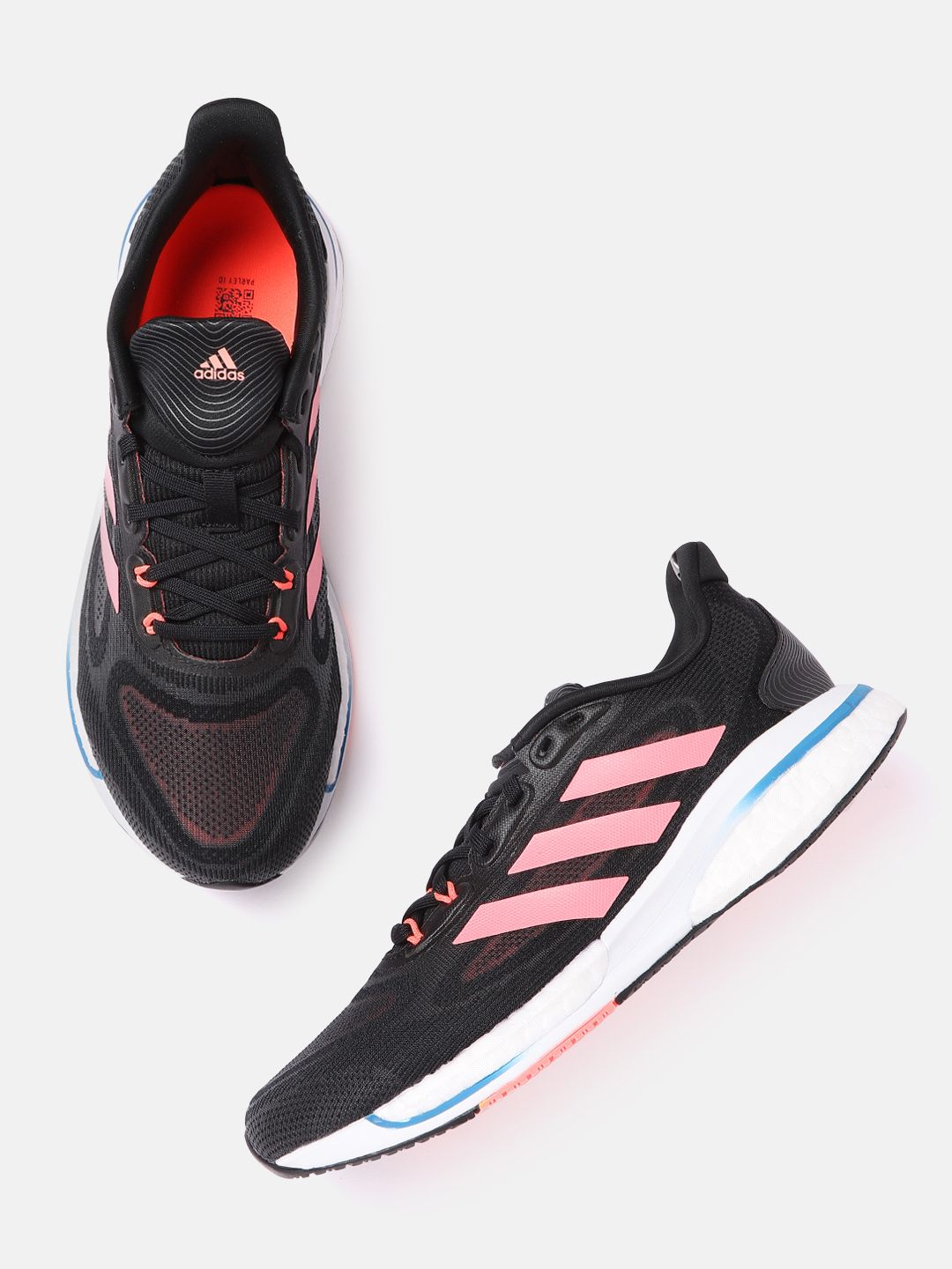 ADIDAS Women Black Woven Design Supernova + Sustainable Running Shoes Price in India