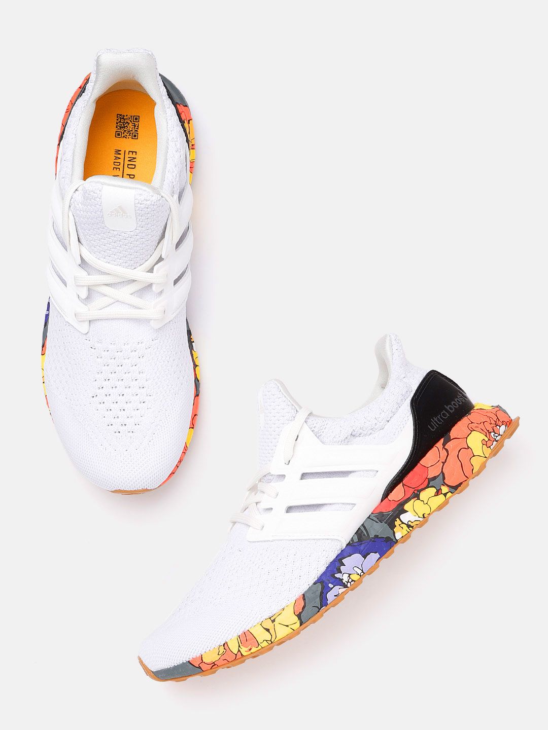 ADIDAS Women White Woven Design Ultraboost 5.0 DNA Sustainable Running Shoes Price in India