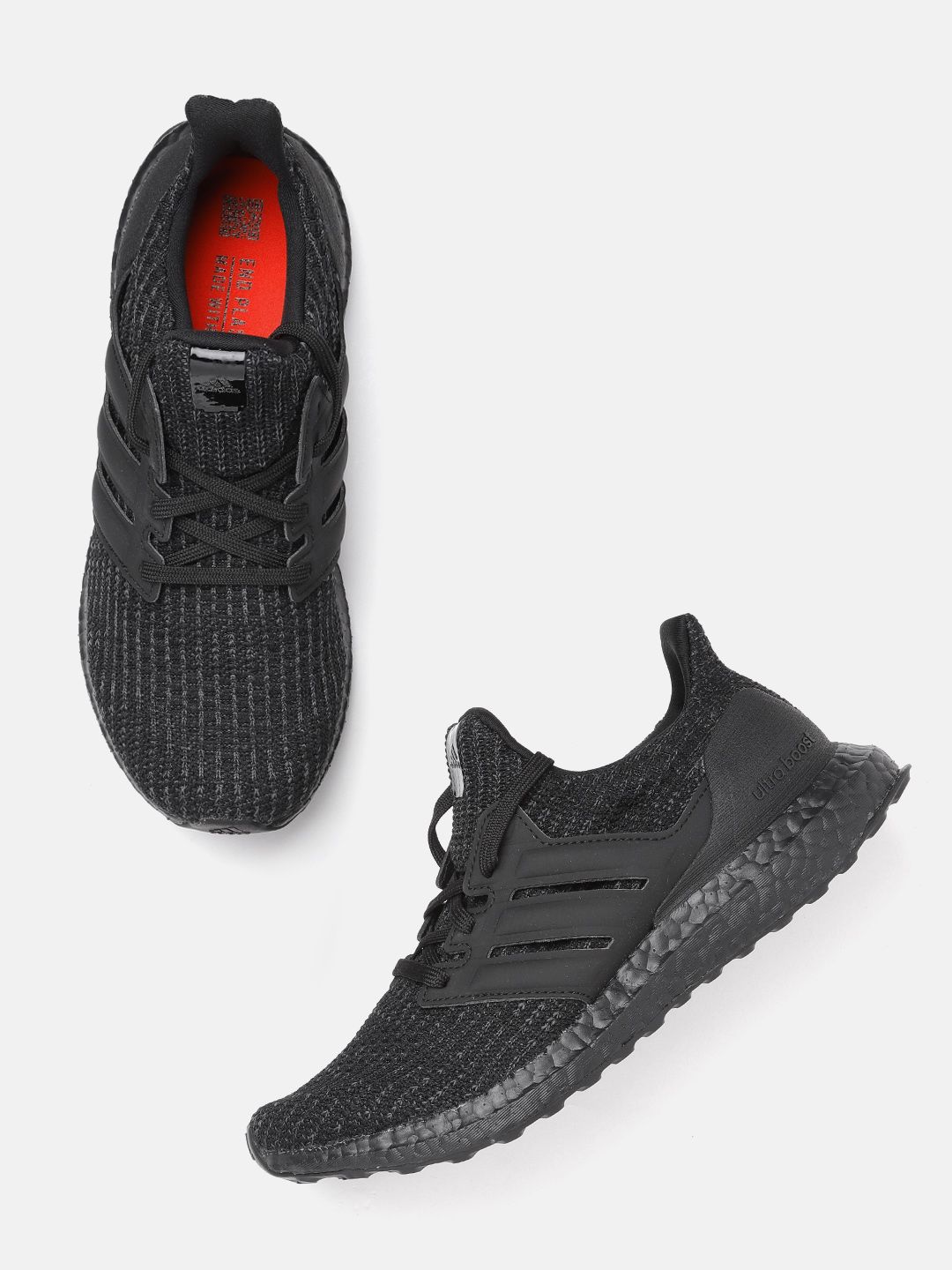 ADIDAS Women Black & Grey Woven Design Ultraboost Dna Sustainable Running Shoes Price in India